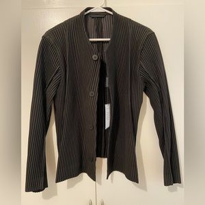 Issey Miyake Homme Plisse Pleated Jacket Black Size 2